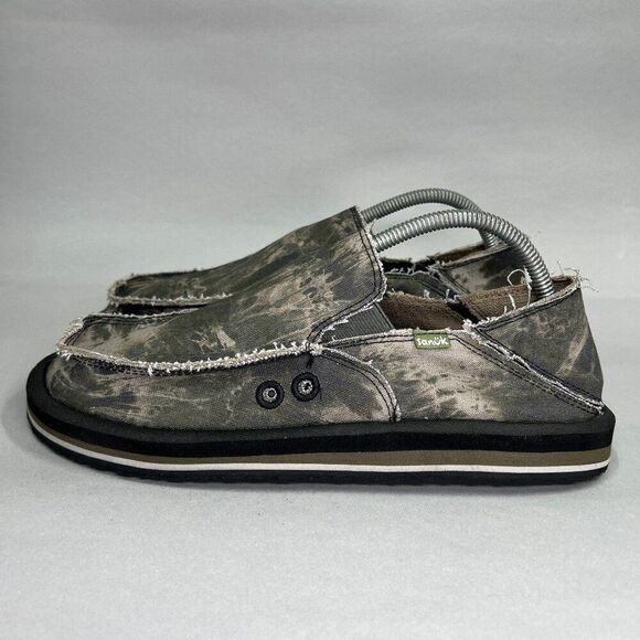 Sanuk Men's Size 8 Vagabond Soft Top Tie Dye Slip On Loafers - Picture 4 of 12